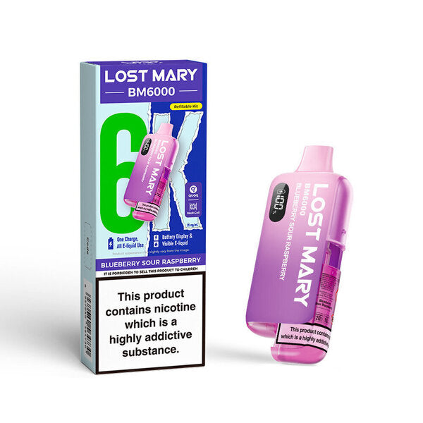 Lost Mary BM6000 Pre Filled Pod Kit [Blueberry Sour Raspberry 20mg]