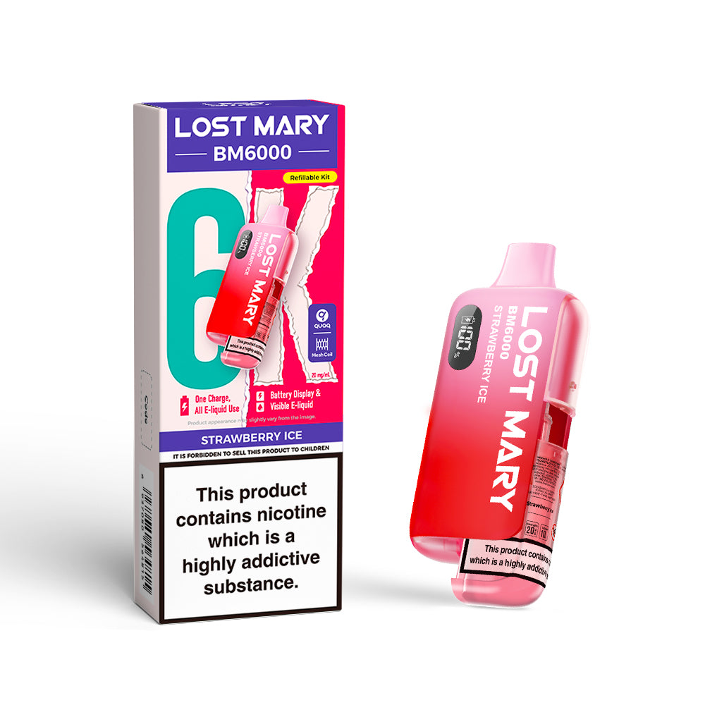 Lost Mary BM6000 Pre Filled Pod Kit [Strawberry Ice 20mg]