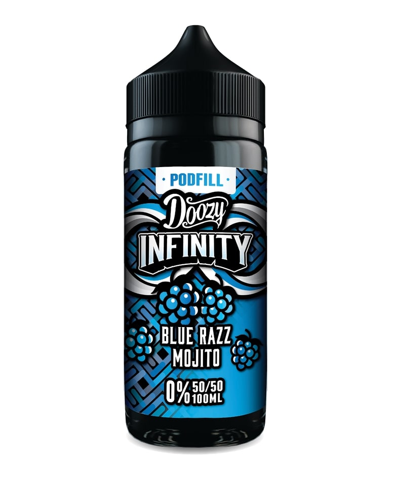 Doozy Vape - Infinity Pod Fill - 100ml [Blue Razz Mojito 50/50]